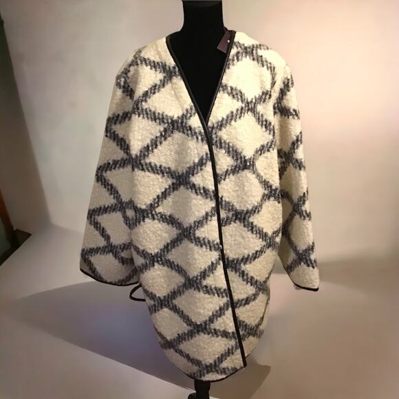 Ava & Viv  Women Open Front plaid  cardigan jacket 2X  NWT Cozy Trendy Boho - Picture 4 of 11